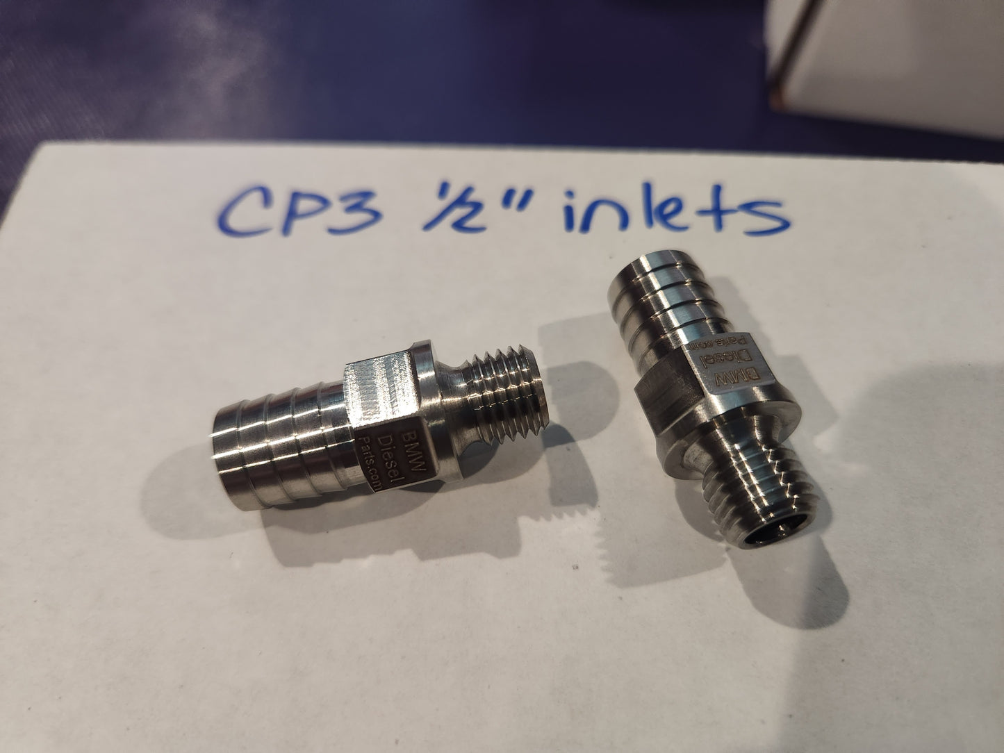 CP3 1/2" barbed feed lines 304SS Will fit BMW CP3