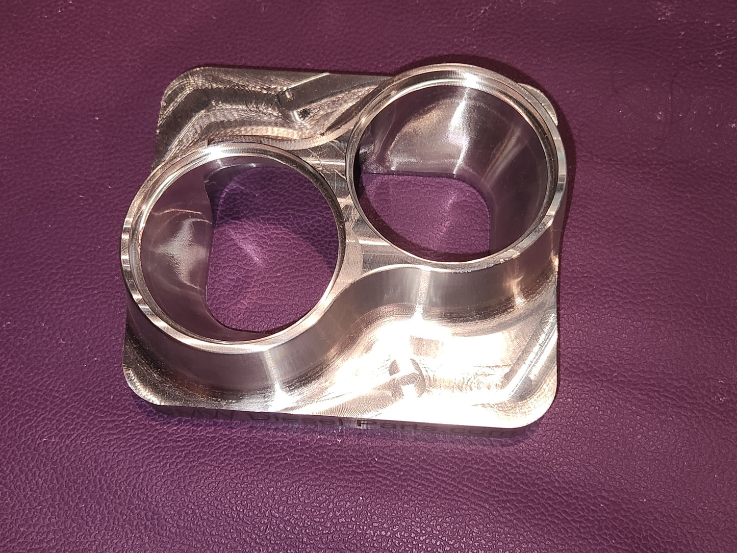 CNC Billet T4 Turbo Transition Flange Dual 2" 304L Stainless Steel