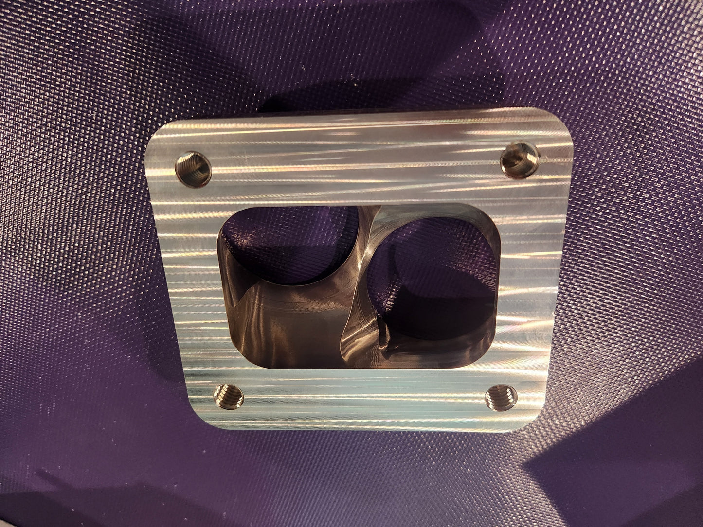 CNC Billet T4 Turbo Transition Flange Dual 2" 304L Stainless Steel