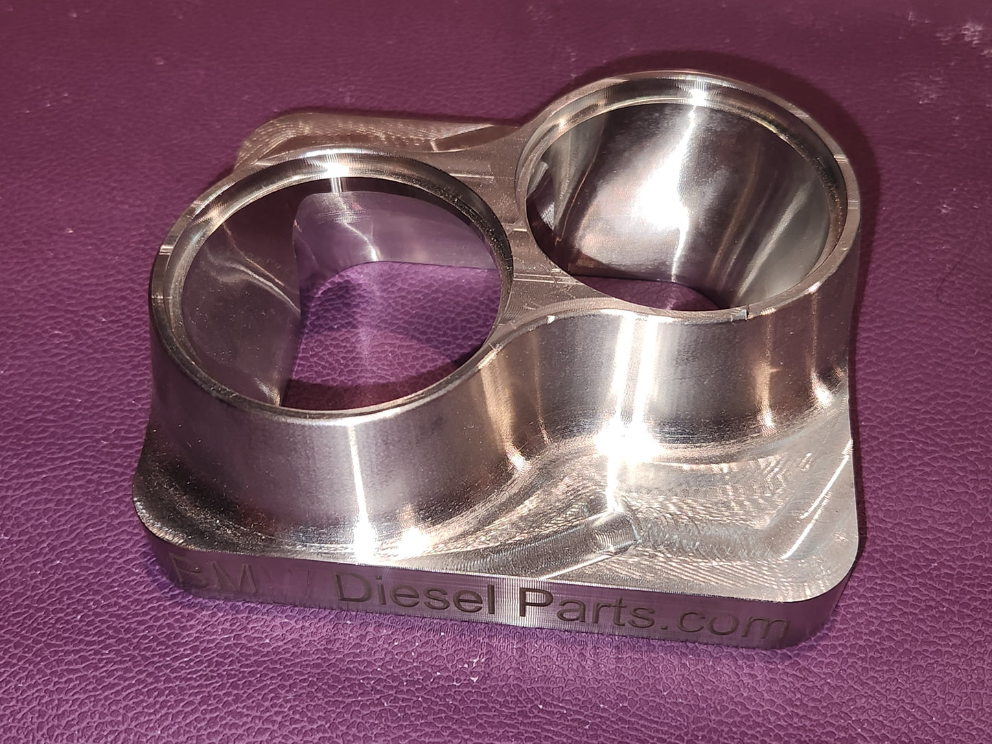 CNC Billet T4 Turbo Transition Flange Dual 2" 304L Stainless Steel